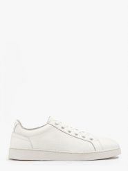 Białe półbuty męskie w sportowym stylu EZRA. Białe eleganckie półbuty Ryłko, bez wzorów, ze skóry, bez obcasa, bez zapięcia. Za 449.99 zł.