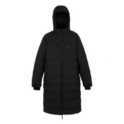 Długa kurtka z kapturem Regatta Mottere. Czarne kurtki Regatta, bez wzorów, z puchu, z kapturem. Za 498.40 zł.