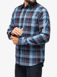 Koszula turystyczna Fjallraven Fjallglim Shirt. Niebieskie koszule Fjällräven, s, bez wzorów, z materiału, bez kołnierzyka, bez ramiączek. Za 460.89 zł.