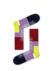 Happy Socks Skarpety "Dressed Im Blocked" w kolorze czarno-fioletowym rozmiar: 39-42. Czarne skarpety Happy Socks, bez wzorów, prążkowane. Za 48.62 zł.