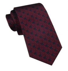 Elegancki Męski Krawat - Alties - Bordowy z Regularnym Wzorem. Czerwone krawaty i muchy Alties, bez wzorów, z tkaniny. Za 49.00 zł.