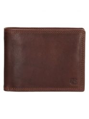 Beagles Skórzany portfel w kolorze brązowym - 12 x 10 x 2 cm rozmiar: onesize. Brązowe portfele Beagles, bez wzorów, z materiału. Za 153.71 zł.