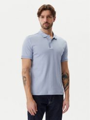 Calvin Klein Polo K10K114135 Błękitny Regular Fit. Niebieskie koszulki polo CALVIN KLEIN, m, bez wzorów, z bawełny, bez kołnierzyka, bez ramiączek. Za 229.99 zł.
