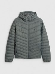 4F Kurtka z wypełnieniem syntetycznym męska - zielona L. Zielone kurtki 4F, l, bez wzorów, z materiału, bez kaptura. Za 269.99 zł.