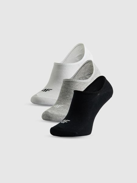 4F Skarpetki stopki (3-pack) męskie - multikolor 39-42. Skarpety 4F, bez wzorów, z bawełny. Za 49.99 zł.