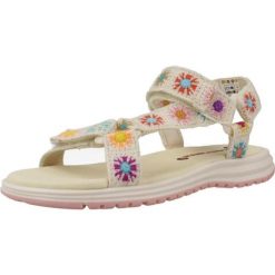 Sandały PABLOSKY 981830P Beżowy. Brązowe sandały PABLOSKY, z tkaniny, bez zapięcia. Za 130.99 zł.