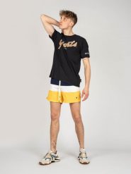 Champion T-Shirt "Giants" | 213338 | Mężczyzna | Czarny. Czarne t-shirty Champion, m, bez wzorów, z bawełny, bez kołnierzyka, bez ramiączek. W wyprzedaży za 79.00 zł.