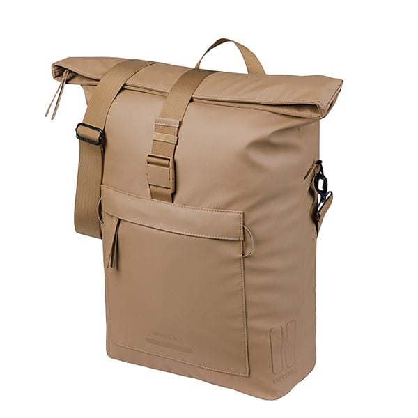 Torba rowerowa Brooklyn MIK Hooks, piaskowa. Brązowe torby na ramię BASIL, bez wzorów, na ramię, bez dodatków. Za 422.49 zł.