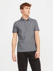 Jack&Jones Polo Paulos 12136668 Szary Slim Fit. Szare koszulki polo Jack&Jones, m, bez wzorów, z bawełny, bez kołnierzyka, bez ramiączek. Za 89.99 zł.