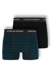 Bawełniane bokserki męskie, dwupak, U-BOXER. Czarne bokserki Volcano, m, bez wzorów, z bawełny. Za 69.99 zł.