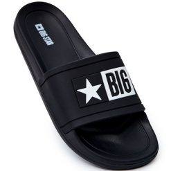 Klapki Męskie Big Star Gumowe Czarne DD174699. Czarne klapki z gumy. Za 125.89 zł.