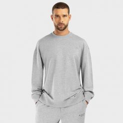 Bluza dresowa Lifestyle męska SIROKO Ash. Szare bluzy SIROKO, l, bez wzorów, z bawełny, bez kaptura. W wyprzedaży za 97.00 zł.