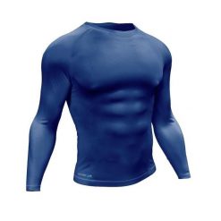 Dżersej z długim rękawem Precision Essential Baselayer. Niebieskie bluzki z długim rękawem PRECISION, bez wzorów, z dżerseju, bez kołnierzyka, bez ramiączek. Za 197.00 zł.