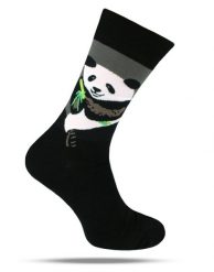 Tematyczne Skarpetki Bawełniane - Panda z Bambusem. Szare skarpety His Story, bez wzorów, z bawełny. Za 34.99 zł.