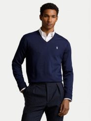 Polo Ralph Lauren Sweter 710876338011 Granatowy Regular Fit. Niebieskie swetry rozpinane Polo Ralph Lauren, l, bez wzorów, z syntetyku, bez kołnierzyka, bez ramiączek. Za 659.99 zł.
