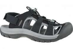 Buty trekkingowe męskie Keen Rapids H2. Czarne buty turystyczne Keen, na lato, bez wzorów, z materiału, bez zapięcia, trekkingowe. Za 399.99 zł.