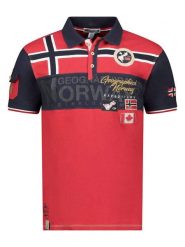 Geographical Norway Koszulka polo "Karadock" w kolorze czerwonym rozmiar: S. Czerwone koszulki polo Geographical Norway, s, bez wzorów, z bawełny, bez kołnierzyka, bez ramiączek. Za 79.03 zł.
