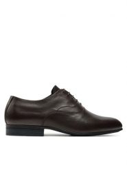 Calvin Klein Półbuty HM0HM01690 Brązowy. Brązowe eleganckie półbuty CALVIN KLEIN, bez wzorów, ze skóry, bez obcasa, bez zapięcia. Za 399.99 zł.