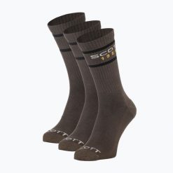 Skarpety SCOTT Retro Casual Crew 3. Szare skarpety Scott, bez wzorów, z bawełny. Za 72.99 zł.