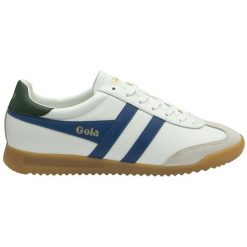 Trenerzy ze skóry Gola Torpedo Leather. Białe buty sportowe casual Gola, bez wzorów, ze skóry, bez zapięcia. Za 470.50 zł.