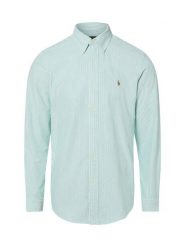 Polo Ralph Lauren Męska koszula bawełniana Mężczyźni Modern Fit Bawełna zielony|biały w paski, S. Białe koszule Polo Ralph Lauren, m, bez wzorów, z bawełny, bez kołnierzyka, bez ramiączek. Za 729.95 zł.