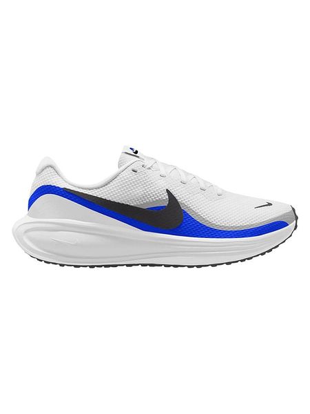 Nike Buty "REVOLUTION 8" w kolorze biało-niebieskim do biegania rozmiar: 46. Białe buty do biegania Nike, bez wzorów, bez zapięcia, do biegania. Za 231.61 zł.