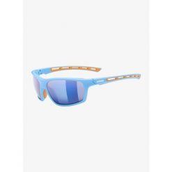 Okulary przeciwsłoneczne Uvex Sportstyle 229 - blue/mirror blue. Niebieskie okulary przeciwsłoneczne Uvex. Za 239.90 zł.