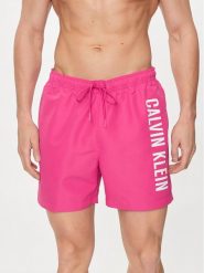Calvin Klein Swimwear Szorty kąpielowe KM0KM01004 Różowy Regular Fit. Czerwone kąpielówki Calvin Klein Swimwear, l, bez wzorów, z syntetyku. Za 199.99 zł.