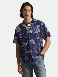 Polo Ralph Lauren Koszula 710B14282001 Granatowy Classic Fit. Niebieskie koszule Polo Ralph Lauren, m, bez wzorów, z wiskozy, bez kołnierzyka, bez ramiączek. Za 969.99 zł.