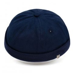 Letnia Czapka - Leonka (Dokerka) - Pako Jeans - Granatowa. Niebieskie czapki zimowe Pako Jeans, bez wzorów, z bawełny. Za 49.99 zł.