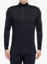 Bluza termoaktywna Super.natural Arctic230 Zip 1/4. Czarne bielizna termoaktywna super.natural, l, bez wzorów, z materiału, bez ramiączek, snowboardowy. Za 493.89 zł.