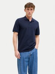 Jack&Jones Polo Kane 12270150 Granatowy Regular Fit. Niebieskie koszulki polo Jack&Jones, l, bez wzorów, z bawełny, bez kołnierzyka, bez ramiączek. Za 49.99 zł.