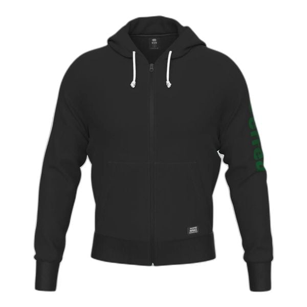 Bluza z kapturem i zamkiem błyskawicznym Errea Essential. Czarne bluzy z kapturem ERREA, m, bez wzorów, z bawełny, z kapturem. Za 144.00 zł.