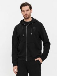 KARL LAGERFELD Bluza 705401 541900 Czarny Regular Fit. Czarne bluzy KARL LAGERFELD, m, bez wzorów, z bawełny, bez kaptura. Za 1,349.00 zł.