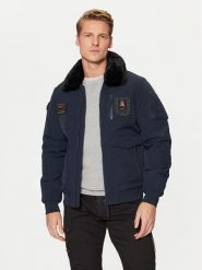 Aeronautica Militare Kurtka bomber 242AB2106CT3151 Granatowy Regular Fit. Niebieskie kurtki Aeronautica Militare, m, bez wzorów, z syntetyku, bez kaptura. Za 1,049.00 zł.