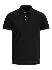 Jack & Jones Koszulka polo "Paulos" w kolorze czarnym rozmiar: L. Czarne koszulki polo Jack & Jones, l, bez wzorów, z bawełny, bez kołnierzyka, bez ramiączek. Za 75.16 zł.