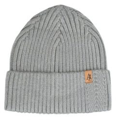 Czapka Jesienno-Zimowa (beanie) – Alties - Kolor Popielaty. Szare czapki zimowe Alties, bez wzorów, z dzianiny. Za 59.00 zł.