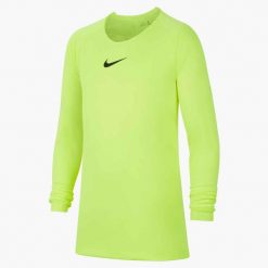 Koszulka Termoaktywna Juniorska Nike First Layer. Białe bielizna termoaktywna Nike, bez wzorów, bez ramiączek, do piłki nożnej. Za 97.90 zł.