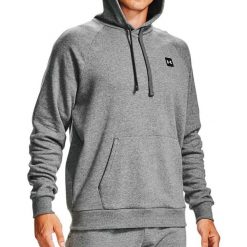Bluza sportowa męska Under Armour Rival Fleece Hoodie. Szare bluzy bez kaptura Under Armour, m, bez wzorów, z bawełny, bez kaptura. Za 252.95 zł.