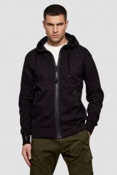 C.P. COMPANY Czarna męska bawełniana bluza z kapturem HOODED OPEN, Rozmiar L. Czarne bluzy C.P. Company, l, bez wzorów, z bawełny, z kapturem. Za 1,095.00 zł.