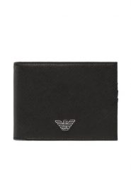 Emporio Armani Portfel Y4R165 Y138E 81072 Czarny. Czarne portfele Emporio Armani, bez wzorów, ze skóry. Za 379.99 zł.