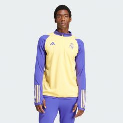 Bluza Real Madrid Tiro 23 Training. Żółte bluzy Adidas, xl, bez wzorów, z materiału, bez kaptura. W wyprzedaży za 270.55 zł.