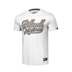 Koszulka bawełniana sportowy t-shirt dla dorosłych Original. Białe t-shirty sportowe PITBULL, bez wzorów, z bawełny, bez ramiączek. Za 119.00 zł.