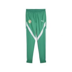 Męskie spodnie przedmeczowe Senegal 2025 PUMA Sport Green White. Białe spodnie treningowe długie Puma, l, bez wzorów. Za 309.00 zł.