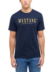 Mustang Koszulka "Austin" w kolorze granatowym rozmiar: XXL. Niebieskie bezrękawniki Mustang, xxl, bez wzorów, z bawełny, bez kołnierzyka, bez ramiączek. Za 52.67 zł.