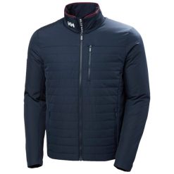 Kurtka Helly Hansen crew insulator 2.0. Niebieskie kurtki Helly Hansen, bez wzorów, z poliesteru, bez kaptura. W wyprzedaży za 599.20 zł.
