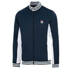 Bluza sportowa męska Fila Olaf Classic Retrolook. Niebieskie bluzy bez kaptura Fila, l, bez wzorów, bez kaptura. Za 495.00 zł.