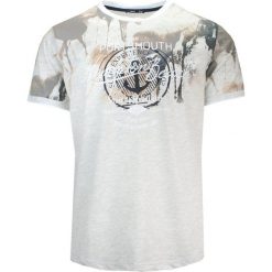 T-Shirt Szary z Nadrukiem, Męski, Koszulka, Krótki Rękaw, U-neck. Szare bluzki z długim rękawem MCL, m, bez wzorów, z bawełny, bez kołnierzyka, bez ramiączek. Za 119.00 zł.
