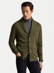 Polo Ralph Lauren Kardigan 710877008500 Zielony ciemny Regular Fit. Zielone swetry rozpinane Polo Ralph Lauren, m, bez wzorów, z bawełny, bez kołnierzyka, bez ramiączek. Za 1,018.99 zł.