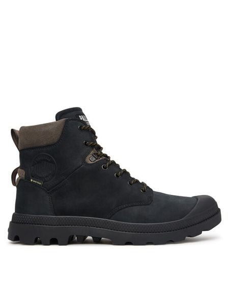 Palladium Trzewiki Pampa Sportcuff Gtx 79578-008-M Czarny. Czarne botki sznurowane Palladium, bez wzorów, z nubiku, bez obcasa, bez zapięcia. Za 819.99 zł.